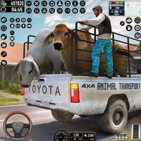 Zoo animal transport truck sim پوسٹر