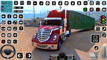 US Truck Driving Cargo Game 3D Affiche