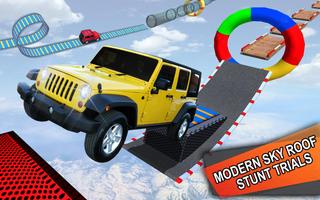 Spooky Stunt Jeep Driving Game Affiche