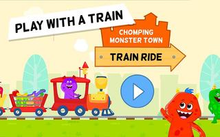 My Monster Town - Toy Train Games for Kids پوسٹر