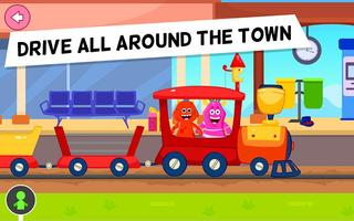 My Monster Town - Toy Train Games for Kids 스크린샷 1