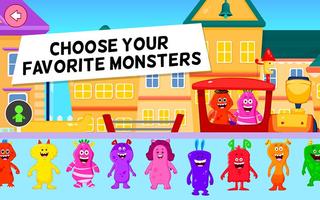 My Monster Town - Çocuklar için Oyuncak Tren Oyunu Ekran Görüntüsü 2