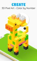 3D Pixel Color by Number Art الملصق
