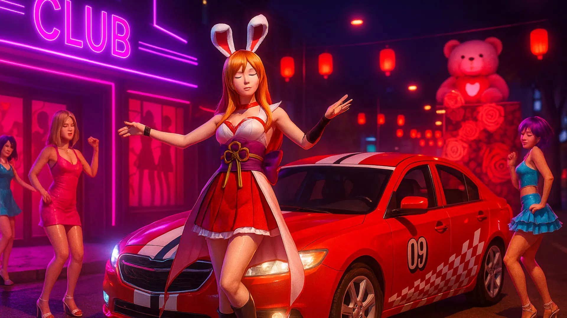 Romantic Love Car Drive