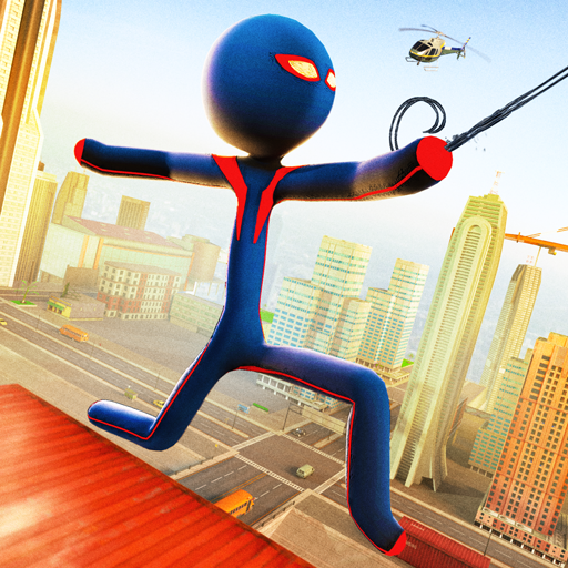 Flying Rope Hero Stickman 3D