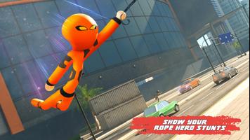 Cuộc phiêu lưu của Grand Stickman Rope Hero ảnh chụp màn hình 2