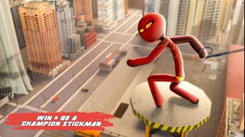 Flying Rope Hero Stickman 3D screenshot 3