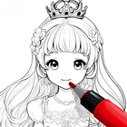 Color ASMR: Princess Coloring icône