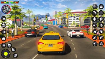 Teksi Game 3D:Kota car Memandu syot layar 3