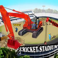 Poster Cricket Stadium Construction