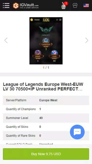 Buy & Sell League of Legends Account at iGV (iGVault)
