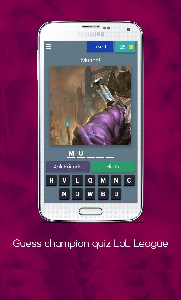 ดาวน์โหลด Guess champion quiz LoL league Of Legends APK สำหรับ Android