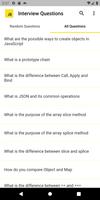 Javascript Interview Questions تصوير الشاشة 1