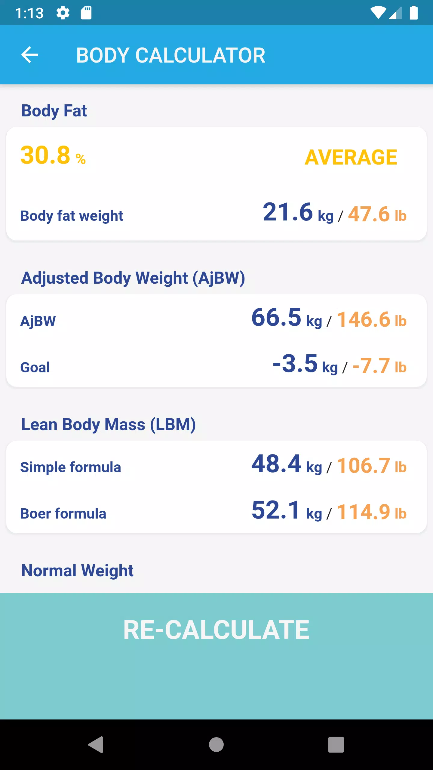 Body Calculator APK for Android Download