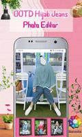 OOTD Hijab jeans Photo Editor स्क्रीनशॉट 1