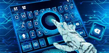 Tech Fingerprint Keyboard Them