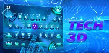 Tech 3D Keyboard Background