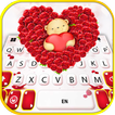 Teddy Roses Love Keyboard Back