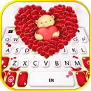 Teddy Roses Love Keyboard Back APK