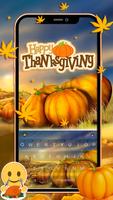 ชุดรูปแบบคีย์บอร์ด Thanksgivin โปสเตอร์