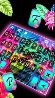Tropical Flower Keyboard Backg screenshot 1
