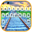 Train Track Sunset Keyboard Ba APK