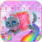 最新版、クールな Rainbow Cat のテーマキーボード アイコン