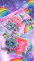 最新版、クールな Rainbow Cat のテーマキーボード スクリーンショット 3