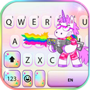 خلفية الكيبورد Unicorn Rainbow APK