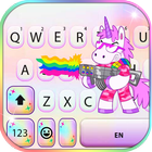 Fond de clavier Unicorn Rainbo icône