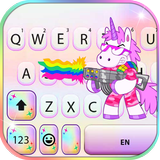 Фон клавиатуры Unicorn Rainbow иконка