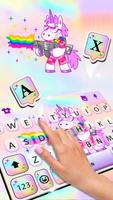 Fond de clavier Unicorn Rainbo capture d'écran 1