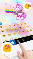 Fond de clavier Unicorn Rainbo capture d'écran 3