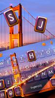 Tema Keyboard Usa Golden Gate  imagem de tela 1