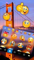 Tema Keyboard Usa Golden Gate  imagem de tela 2