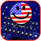 Fond de clavier USA Emoji icône