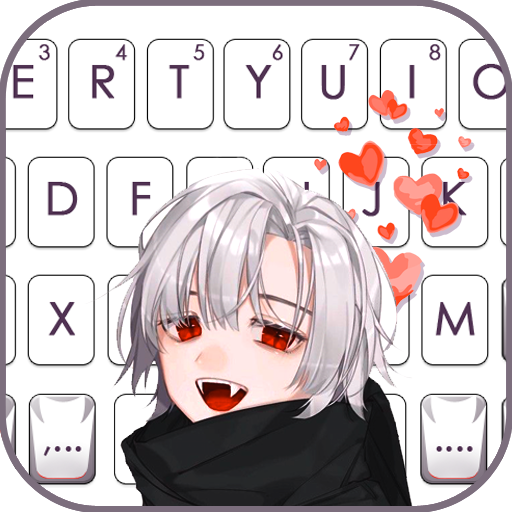 Vampire Boy Red Heart Keyboard