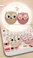 Neues Valentine Owls Tastatur  Plakat