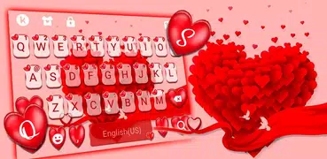 Teclado Valentine Red Hearts