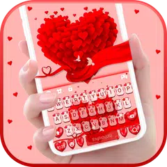 Valentine Red Hearts 主題鍵盤 APK 下載
