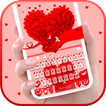 Valentine Red Hearts कीबोर्ड