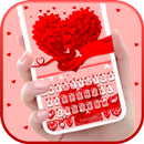 Teclado Valentine Red Hearts APK