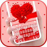 Valentine Red Hearts Teclado icono