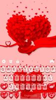 Valentine Red Hearts Themen Plakat