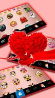 Valentine Red Hearts 키보드 백그라운드 스크린샷 3