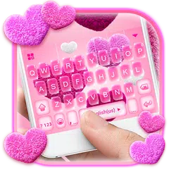 Скачать тема для клавиатуры Valentine Plush Heart APK