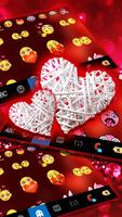 Valentine Heart 키보드 백그라운드 스크린샷 3