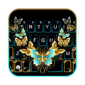 Vintage Golden Butterfly Keyboard Theme