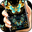 Vintage Golden Butterfly Keybo