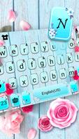 Tema Keyboard Vintage Roses imagem de tela 1